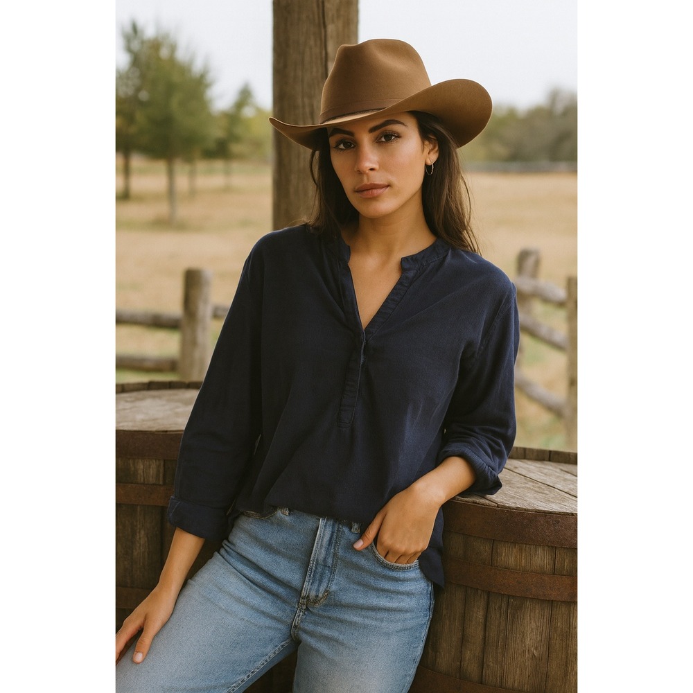 Madison Mathews Corduroy Tunic Top Women S Roll Tab Sleeves Heritage Casual Fall